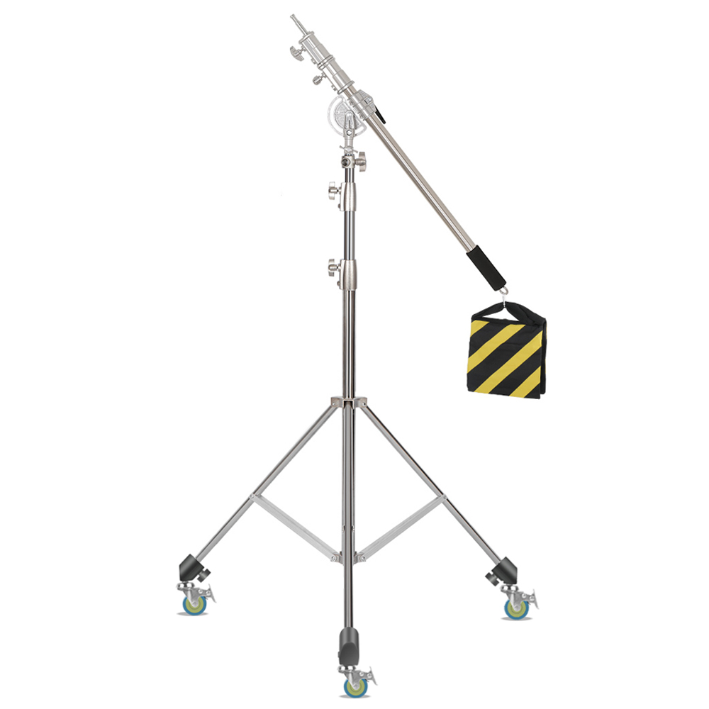 Photography Lighting Tool - SH 2,8 m roestvrijstalen lichtstandaard zwaar