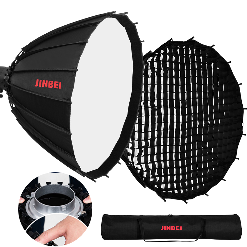 Parabolic Umbrella Deep - JINBEI 120cm Diepe Reflecterende Parabolische Speedlite