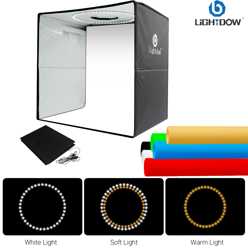Photography Lighting Kit With Backdrop - Lightdow Fotostudio Light Box Kit 120