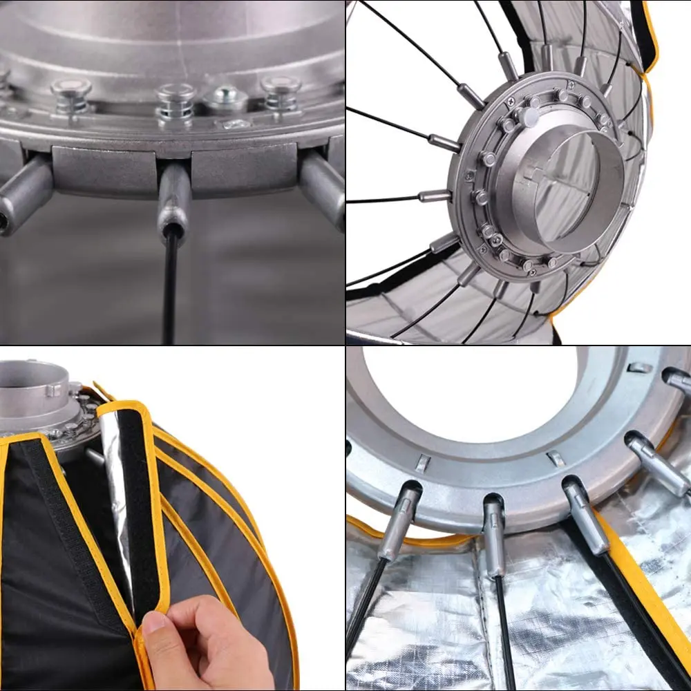 Parabolic Umbrella Deep - LED 35 inch/90 cm Quick Set-up