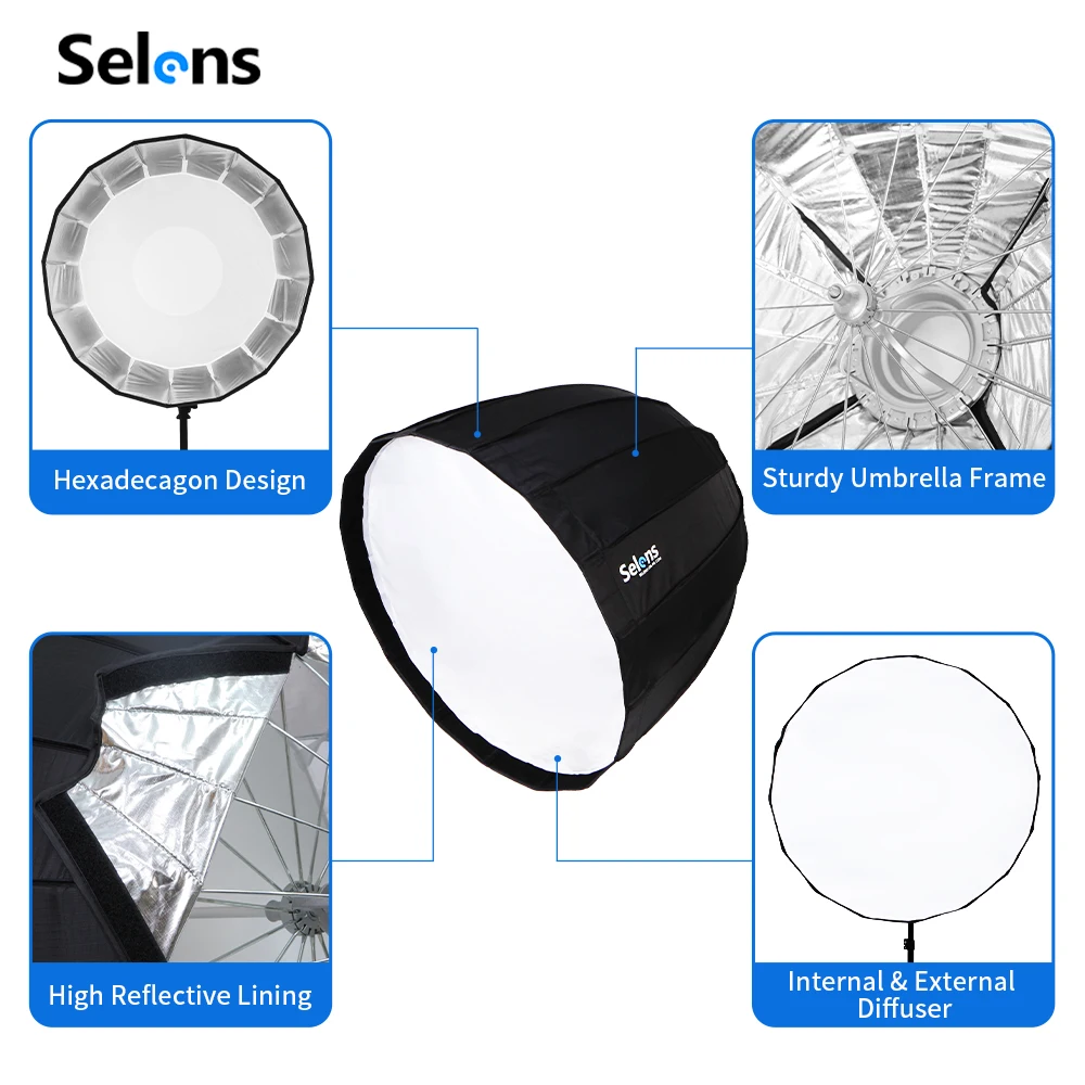 Selens Deep Parabolic Softbox  - Parabolic Umbrella Deep recensie en prijs