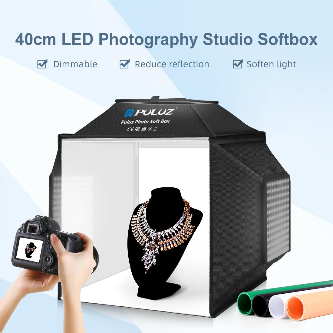 PULUZ 40 cm Opvouwbare 72 W 55 - Photography Lighting Kit With Backdrop recensie en prijs