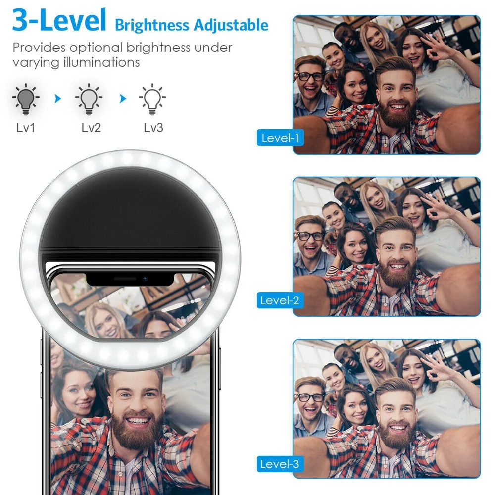 USB Oplaadbare LED Selfie Ring - Photography Lighting Products recensie en prijs